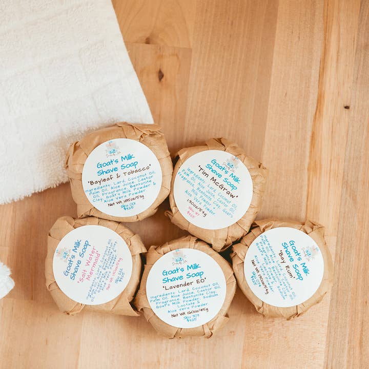 Soaps By Lela - Wholesale Shave Soap - Men's - Shave Soap with Bentonite Clay & Goat's Milk6