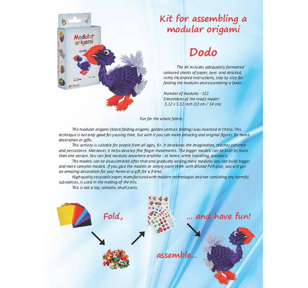 ATHobby Do It Yourself - Wholesale DIY Craft Kit - DIY Craft Kit – 3D Modular Origami Set | Dodo3