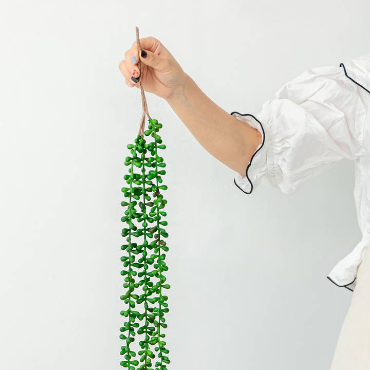 27x3.5x2" Plastic Faux String of Pearls Hanging Plant and other Purchase Wholesale plastic hanging pots. Free Returns & Net 60 Terms on Faire trending on Faire.