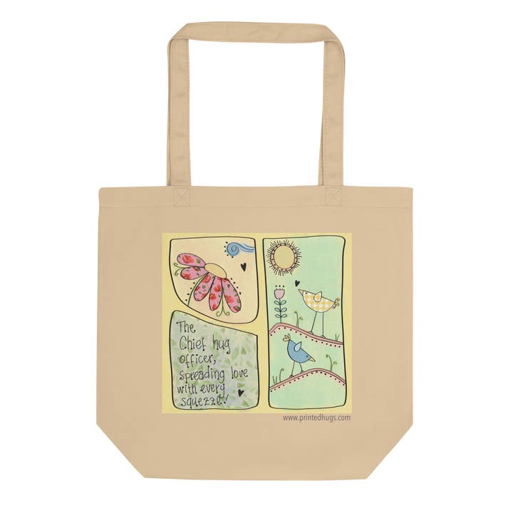 Chief Hug Officer Eco Tote Bag for wholesale by Printed Hugs