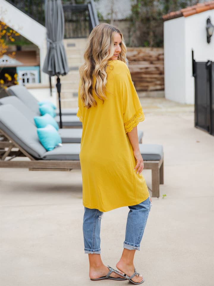 Tickled Teal - Wholesale Kimono - Women's - Sparrow Lace Kimono6