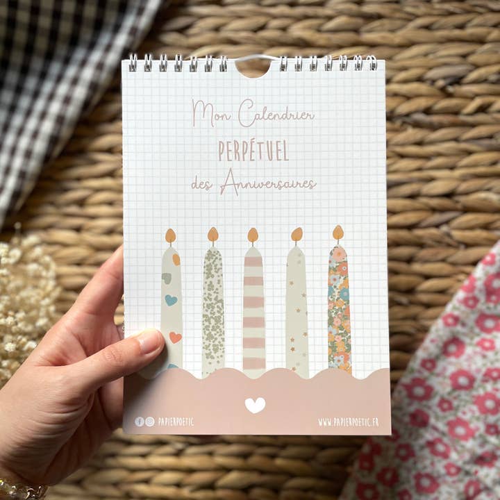 Papier Poetic – Calendário por atacado – Meu Calendário Perpétuo de Aniversários - Liberty Wall5