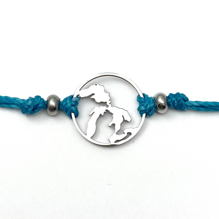 Bracelet de cheville Great Lakes à cordon pour la vente par Be Inspired UP
