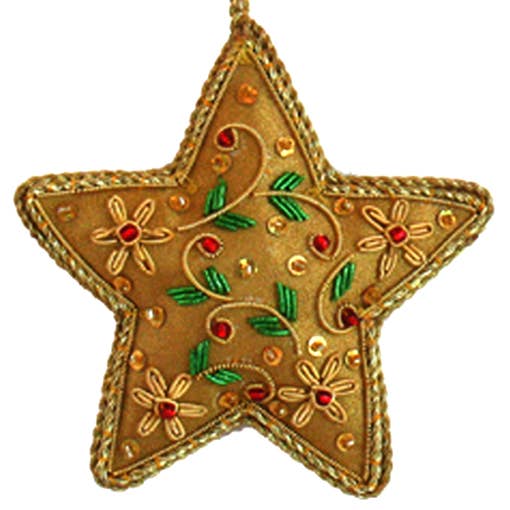 Handmade, Embroidered Zari Christmas & Valentine Ornaments (Copy) for wholesale by Silk Road Traders