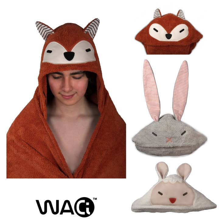 WACi Kids Plush Hooded Towels for wholesale by WACi