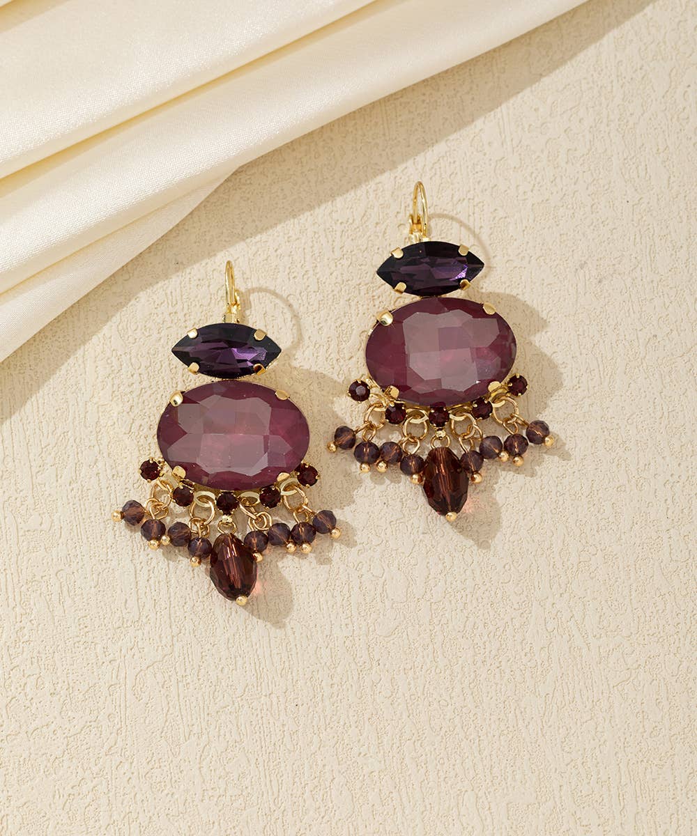 Blossom bijoux - Wholesale Dangle Earrings - Dangling earrings with rhinestone tassels – 26AHBOL0187