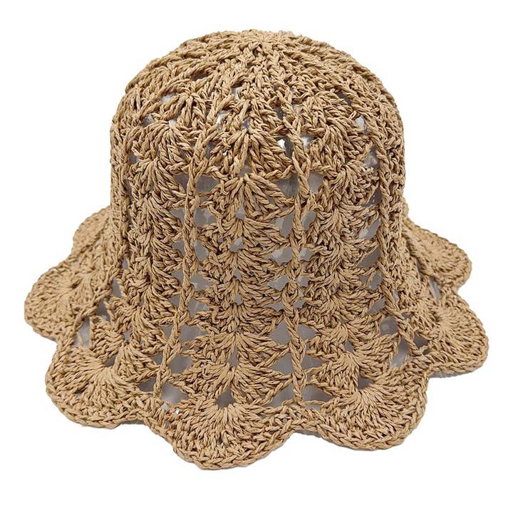 Sensibling Corp. - Wholesale Bucket Hat - Women's - Open Weave Straw Bucket Hat
