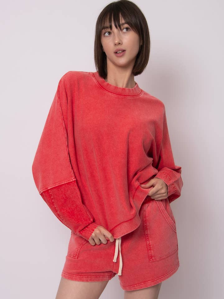 EVA FRENCH TERRY LS PULLOVER- 57F024S för wholesale av RD Style