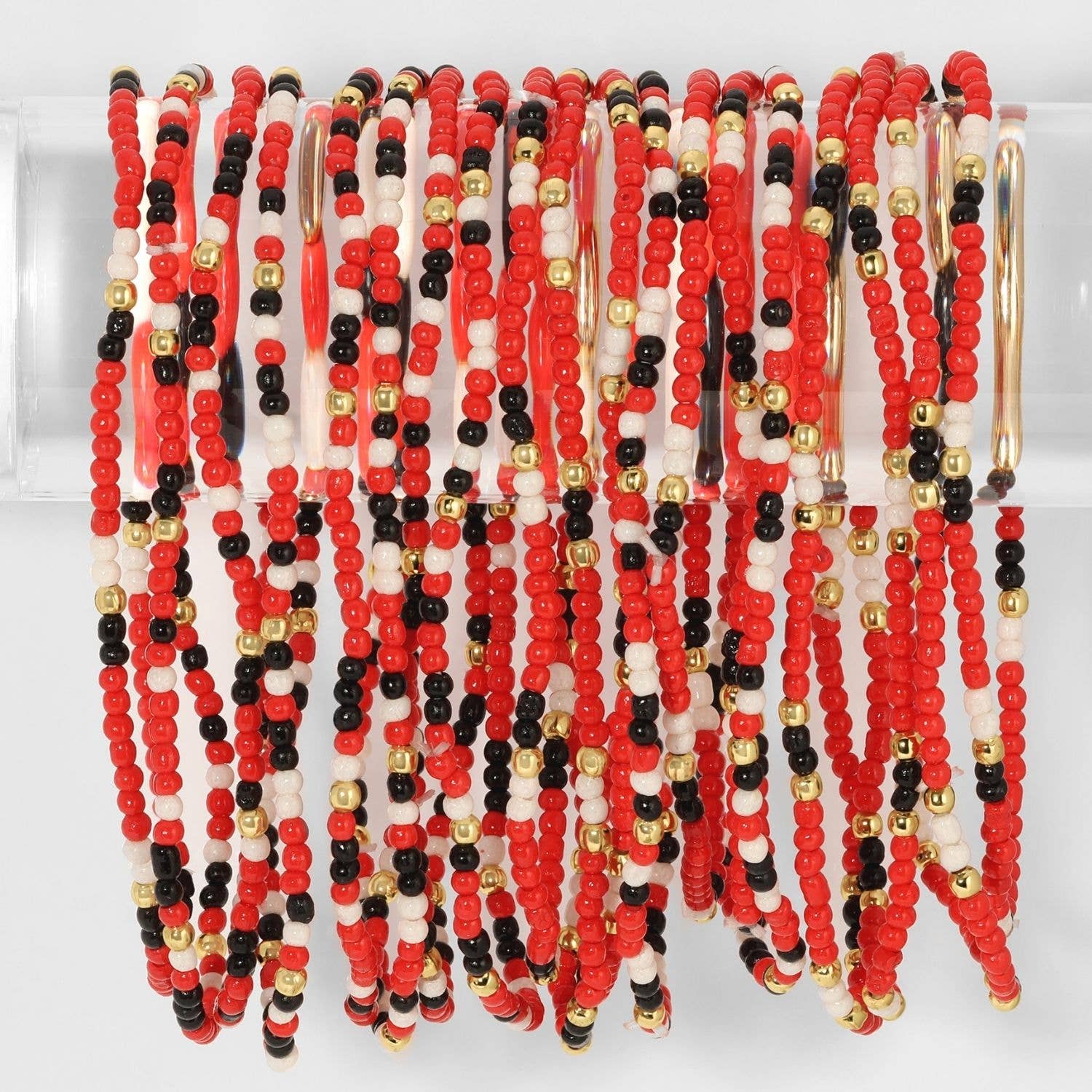 Splendid Iris - Wholesale Jewelry Set - Stretch Seed Bead GAME DAY Bracelets2