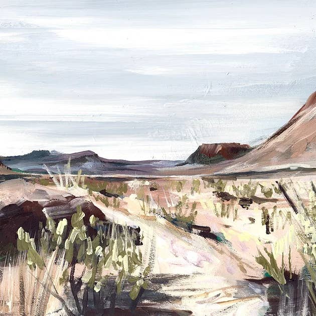 Desert landscape canvas art print - west texas big bend for wholesale by Meredith Oneal Art