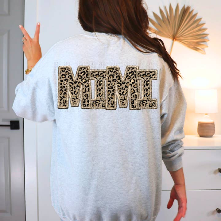 Mimi Sparkly Cheetah Faux DTF Transfer for wholesale by K and M Designs