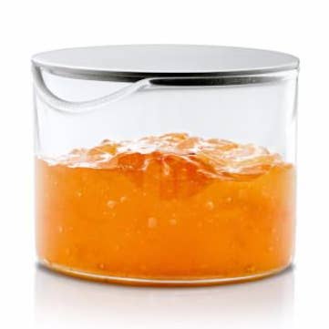 Glass Condiment Server with Stainless Steel Lid for wholesale by blomus