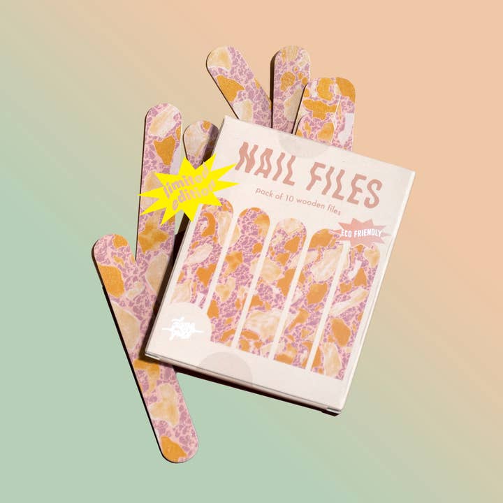 Glam & Grace - Wholesale Nail File - Terrazzo Nail Files - Limited Edition0