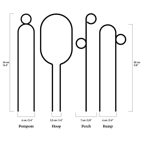 Black Set of 4 Mini Plant Stakes for wholesale on Faire12