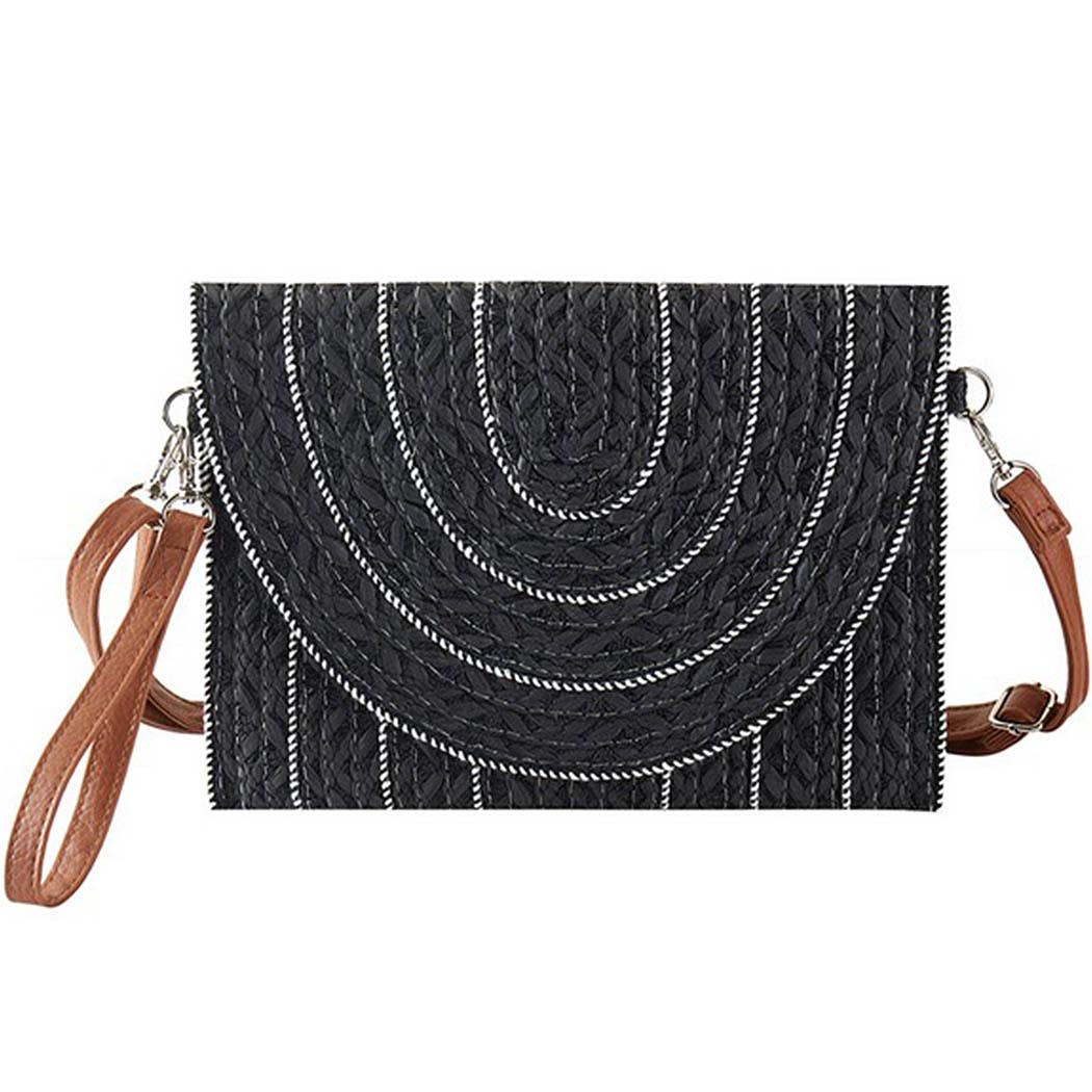 3AM BY H&D ACCESSORIES - Wholesale Crossbodytas - Dames - STIKSEL GEDETAILLEERDE STRO CLUTCH & SCHOUDELTAS0