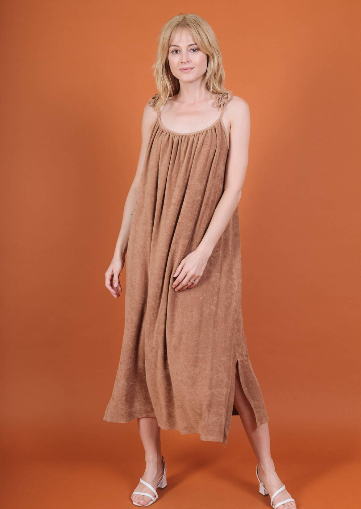 Nota bene - Wholesale Dress - Women's - Strappy Terry Dress – 100% Cotton Art 74129