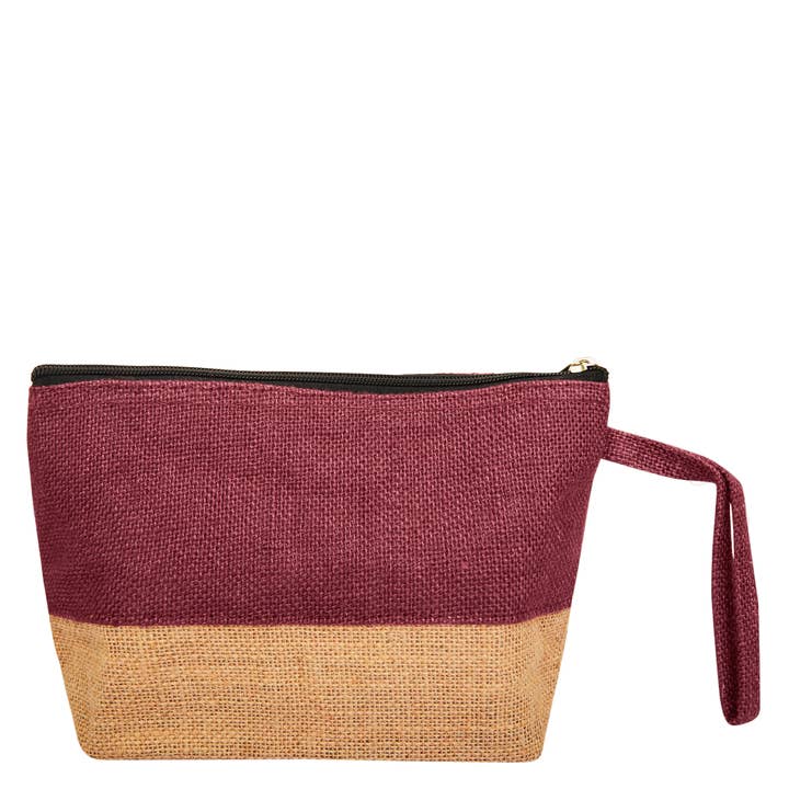 ecojutebags - Wholesale Make-up/cosmetic bag - Pack of 4 Jute Travel Pouches – Burlap Cosmetic Zipper Bags1