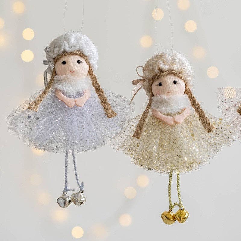 UZ Wholesale Store - Wholesale Ornament - Christmas Tree Ornament- Mesh Glitter Hanging Angel Girl3