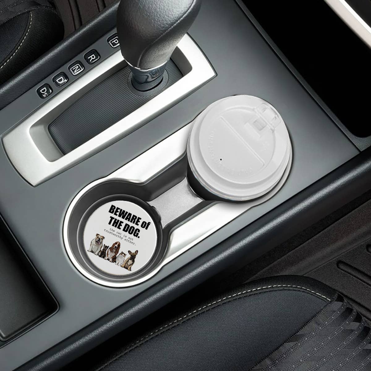 Tipsy Coasters & Gifts - Wholesale Car Coaster - Unisex - Car Coaster Beware of the Dog (Cat)2