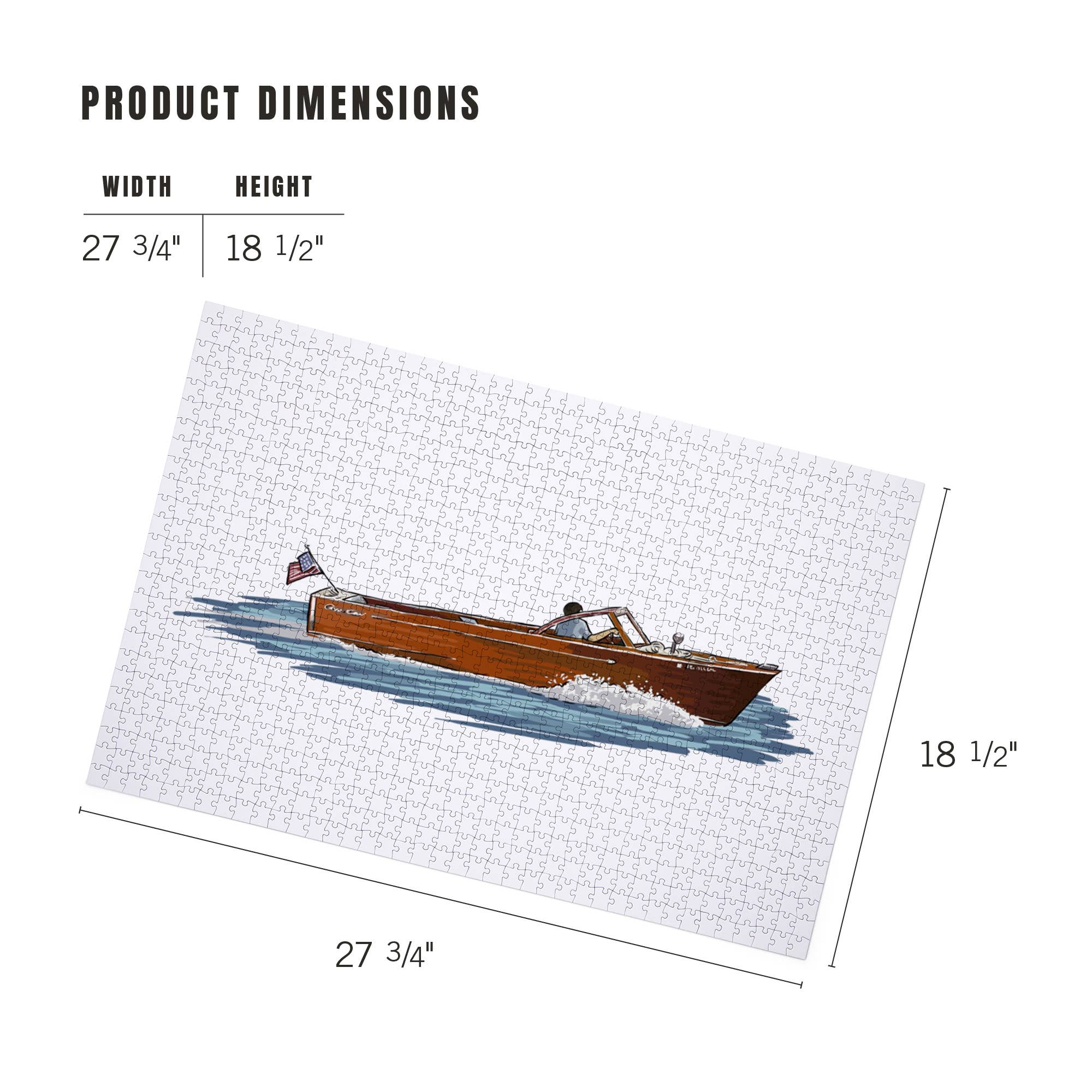 Lantern Press - Vente Puzzle – adulte - PUZZLE DE 1000 PIÈCES Bateau en bois, icône4