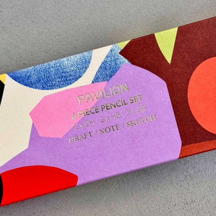 Pavilion - Wholesale Pencil - Abstract Collage Collage Assemblage - 6 Piece Pencil Set4