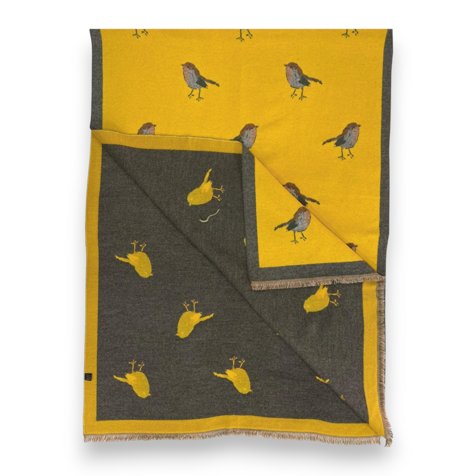 Lili Scarves (US Duty Free) - Venta al por mayor Bufanda - Mujer - Bufanda de invierno reversible de mezcla de cachemira con estampado bordado Robin16