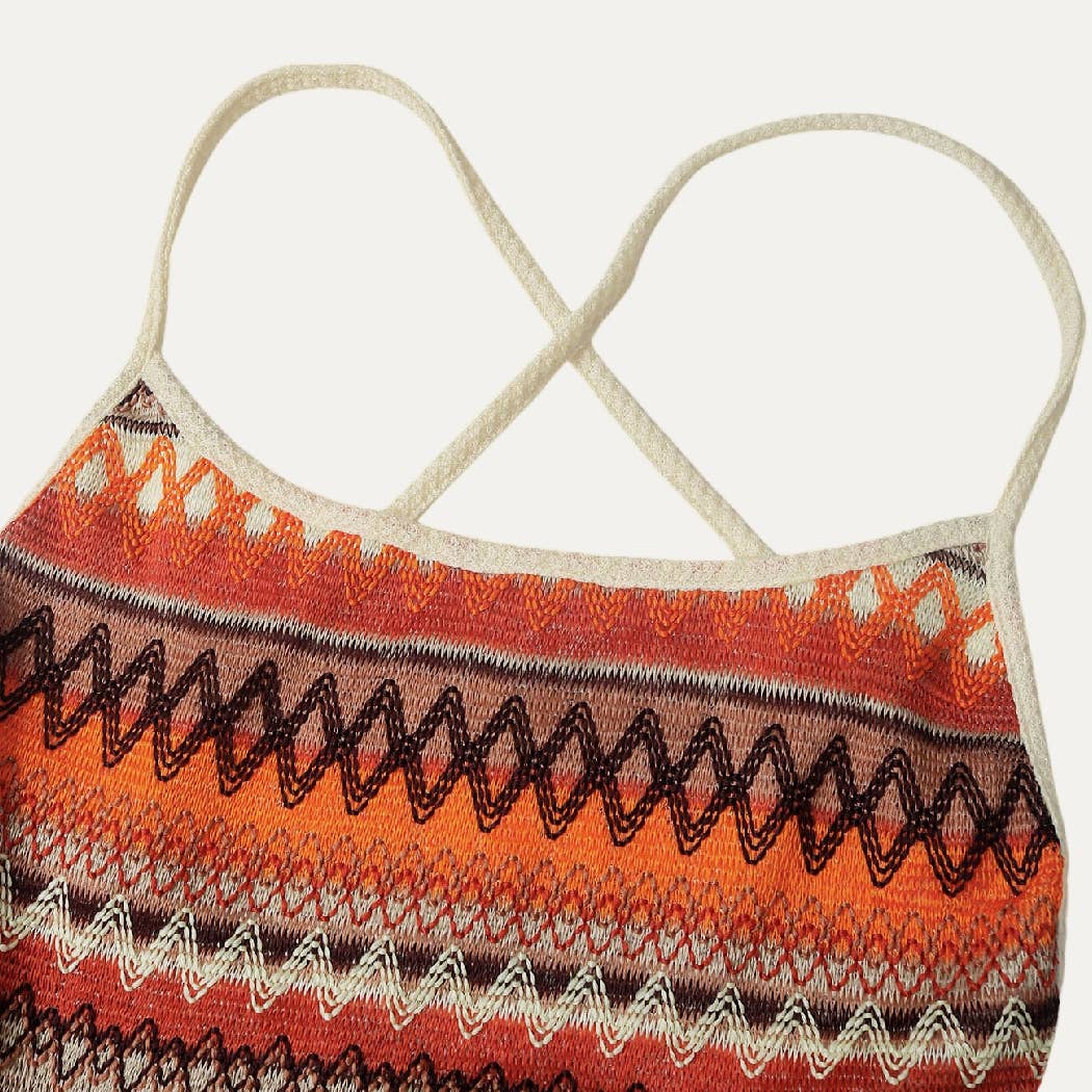 Multi Colored Holiday Vibe Square Neck Open Back Bodycon Beach Mini Dress for wholesale on Faire3