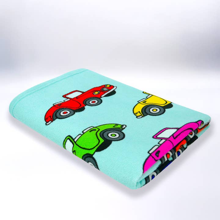Le comptoir de la plage - Wholesale Beach Towel - Beach towel for kids microfiber 70x140 250g/m² - Cars2