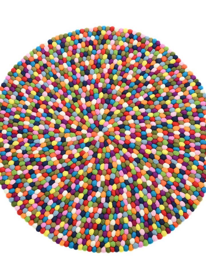 Handmade Multicolor Soft Durable Wool Felted Rugs for wholesale by Woollyfelt
