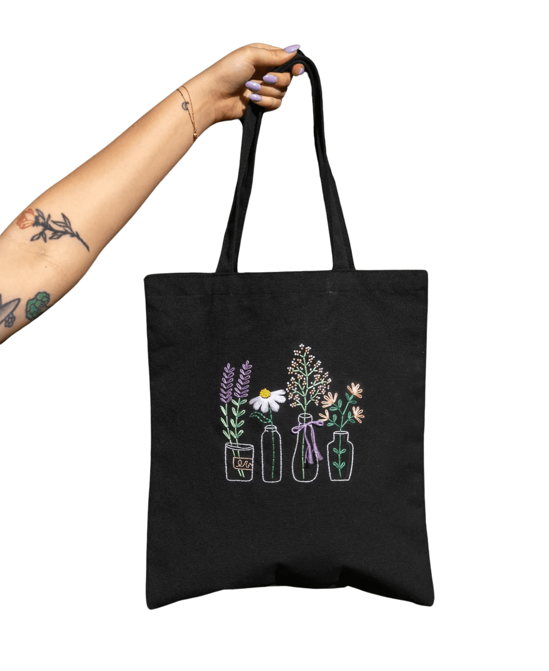 Craft Club - Wholesale Tote bag – Women's - GARDEN JARS - Embroidered Tote Bag Kit6