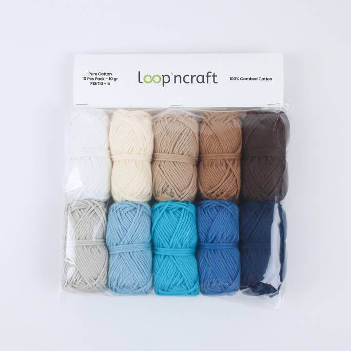 Mix Colors Amigurumi Yarn Set, Mercerized Cotton 10X10G for wholesale on Faire5