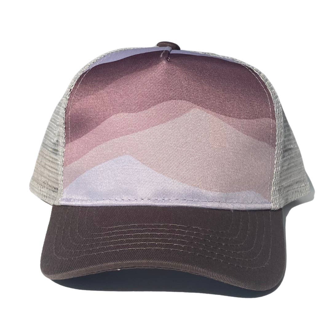 Wild Child Hat Co - Wholesale Kids Hat - Kids - Purple Mountain Trucker Hat Toddler Size1