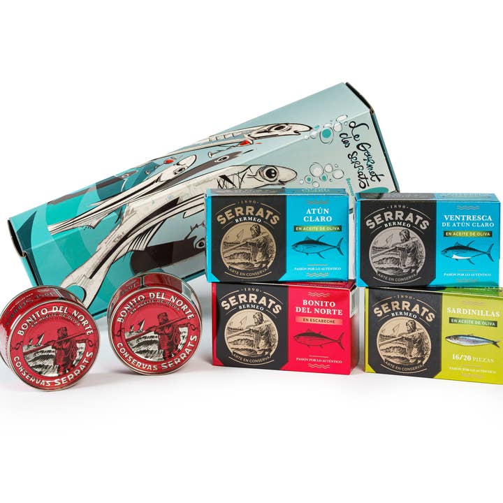 Caixa de presente de conservas Gourmet - Duo Delicia por atacado de Conservas Serrats