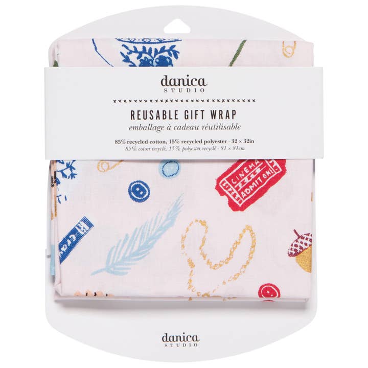 Danica Studio - Wholesale Flat Wrap - Danica Studio Recycled Reusable Gift Wrap Finders Keepers5