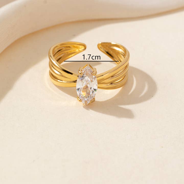 Adjustable ring Stainless steel 25BGA213 for wholesale by Blossom bijoux