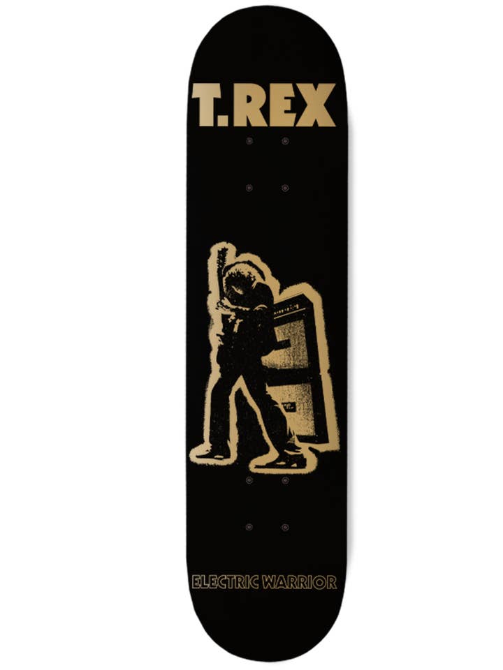 T.REX "GUERRIER ÉLECTRIQUE" PLANCHE DE SKATEBOARD pour la vente par Atom Age Industries