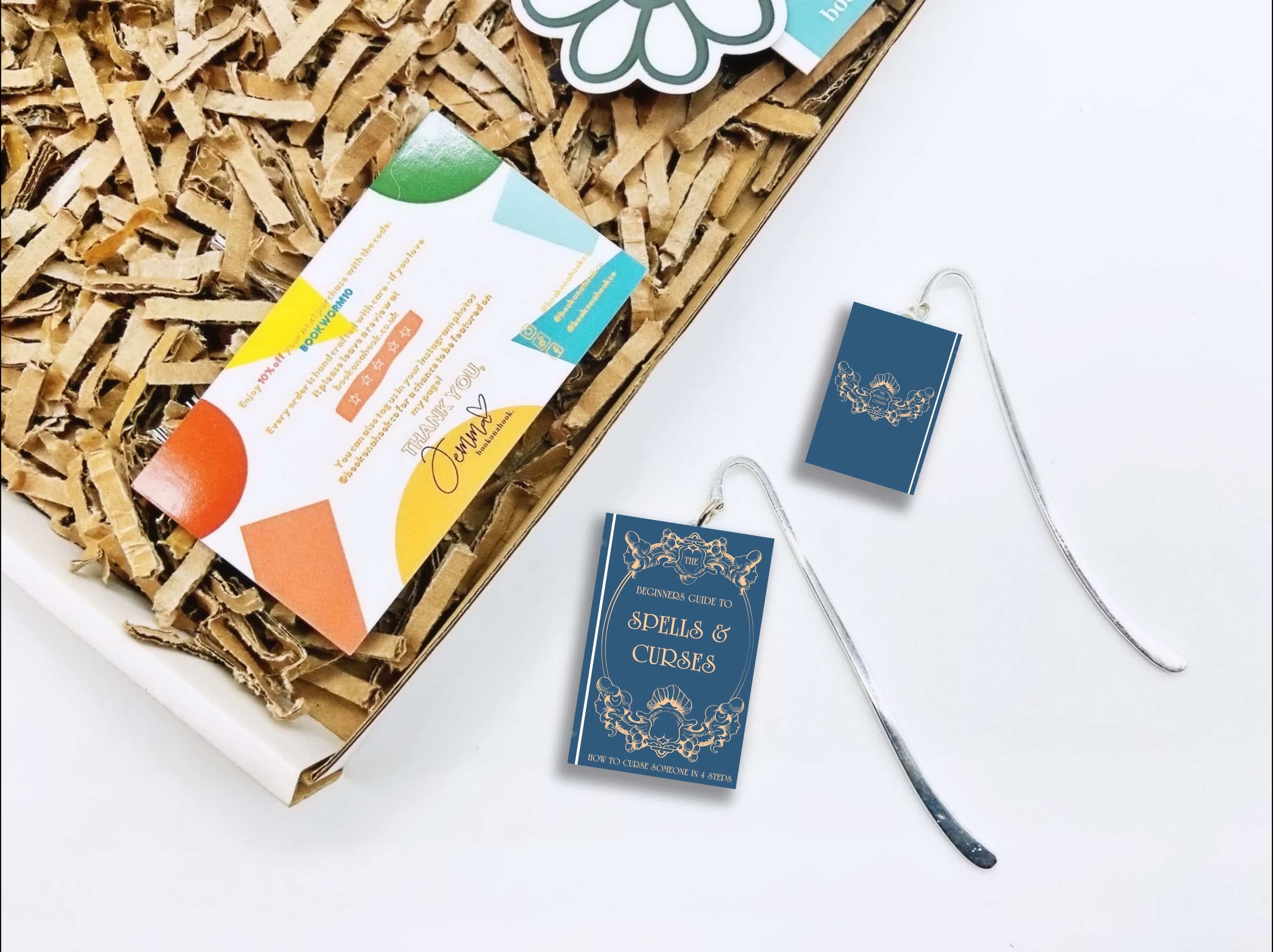 bookonahookco - Wholesale Dangle Earrings - Spells and Curses | Witchy | Miniature Book2