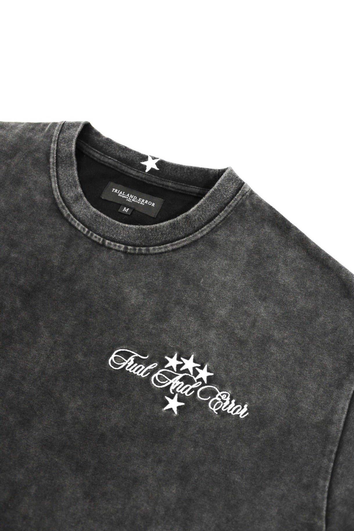 Trial And Error - Wholesale T-Shirt - Women's - Star Stream Washed Black T-Shirt8