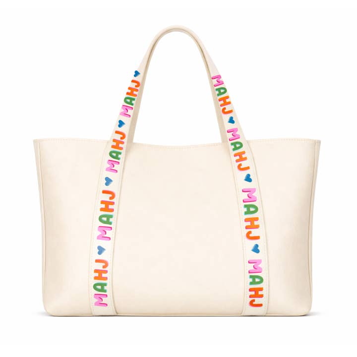 Mahjong Tote Bag Mahjong Tile Bag Leather | Pearl *NEW* for wholesale by Aspen Lane