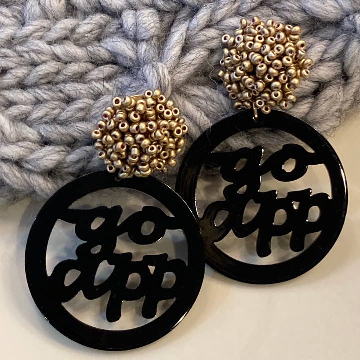 College Game Day Earrings App State for wholesale by ALLIE JUNE