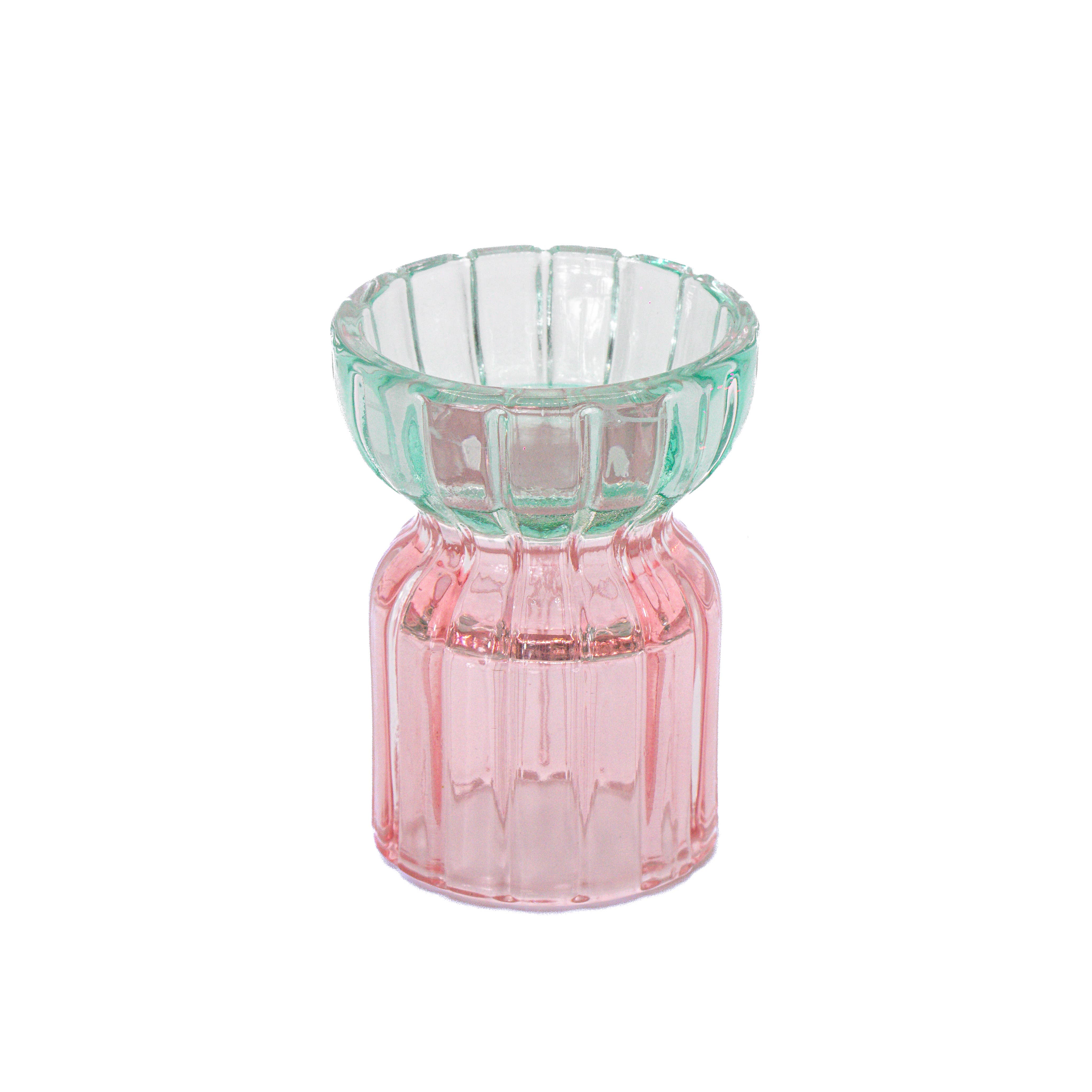 Sass and Belle – wholesale Tea light candles – Green & Pink Tealight Holder0