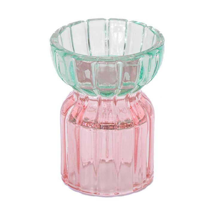 Green & Pink Tealight Holder for wholesale by Sass and Belle