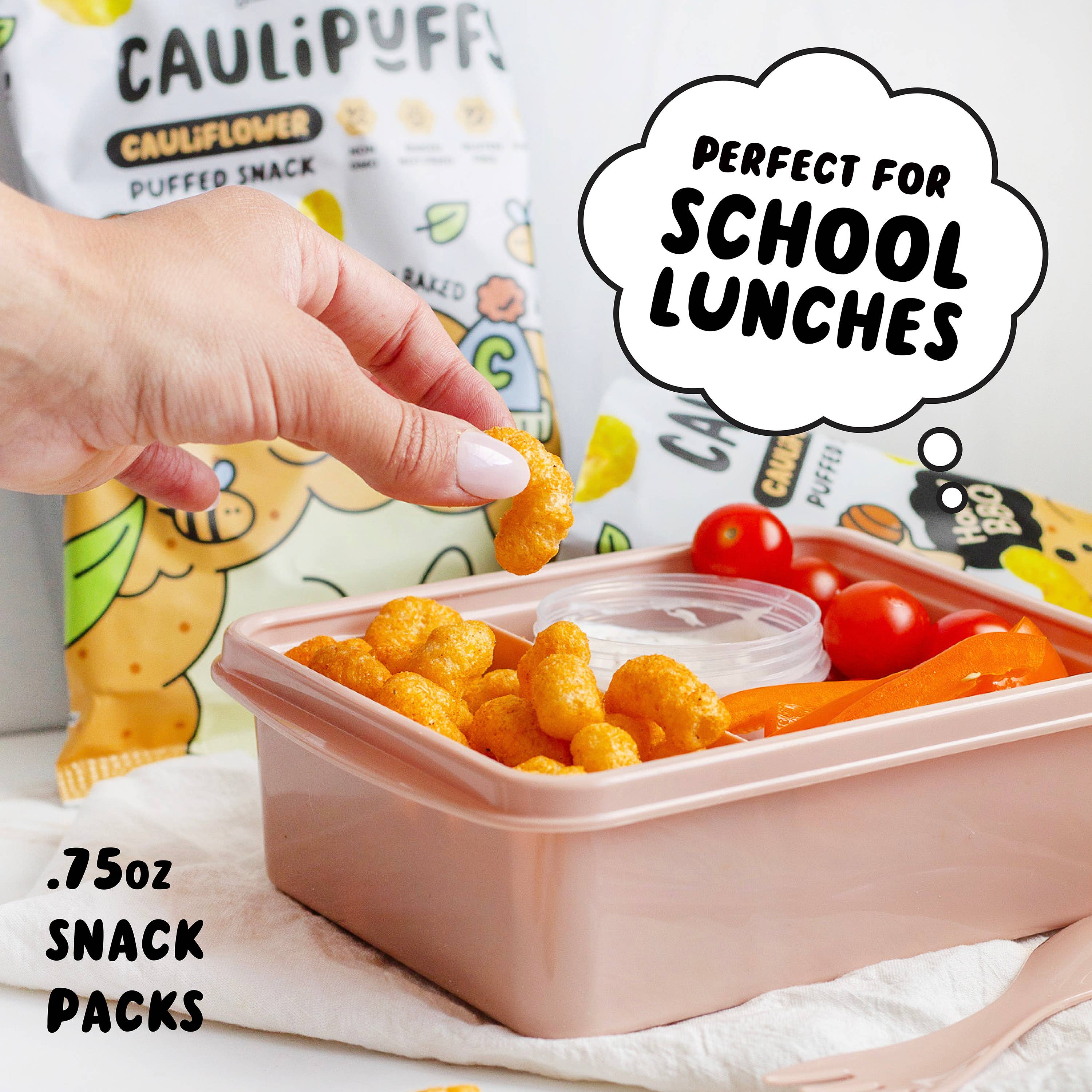 CauliPuffs - Wholesale Puffed Snack - CauliPuffs Honey BBQ (45ct) .75oz Snack Bags4