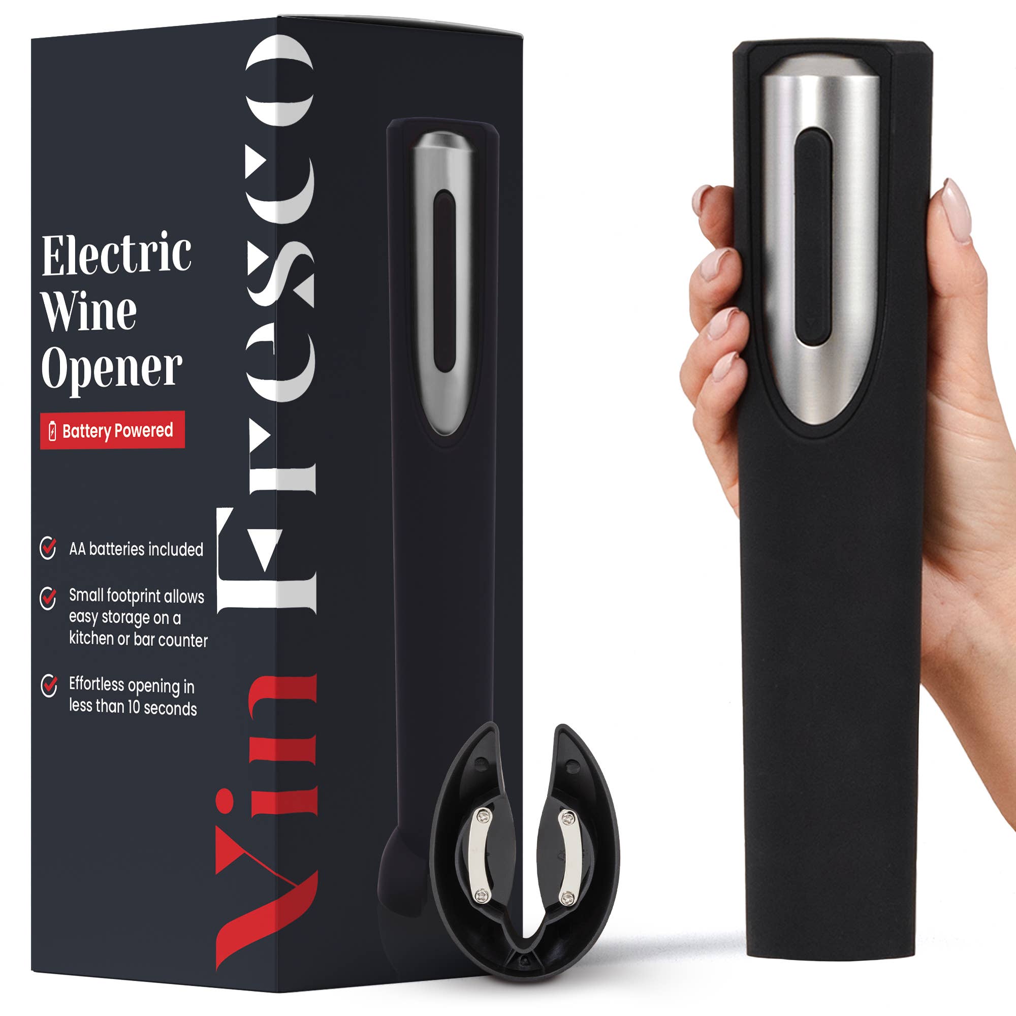Vin Fresco - Wholesale Wine Tool Set - Vin Fresco Electric Wine Opener, Battery-Powered Corkscrew18
