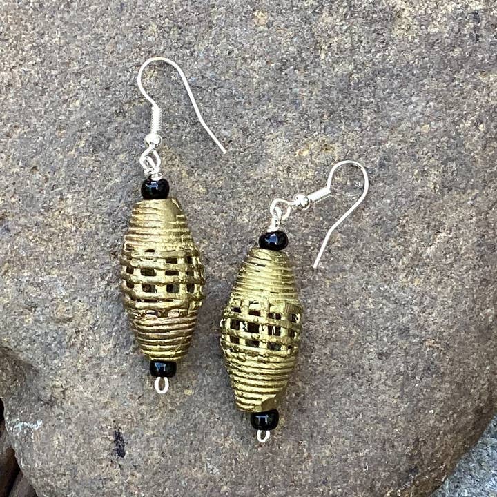 Royal Brass Earrings for wholesale by Reflections African Jewelry LLC