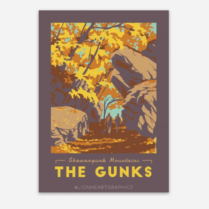 The Gunks Sticker | Shawangunk Mountains Souvenir Gift for wholesale by Lionheart Graphics