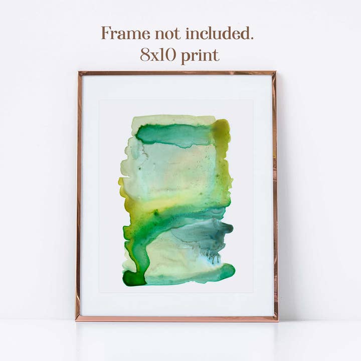 Estampado abstracto verde para venta al por mayor de Shop Intaglio