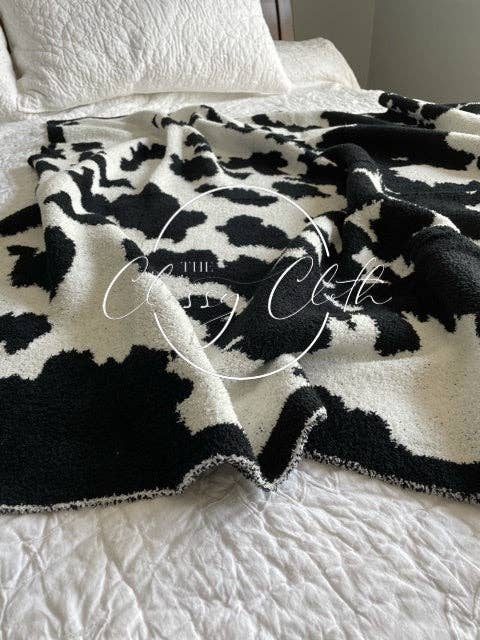 The Classy Cloth WS - Vente Plaids - Couverture de luxe - Black Cow RTS4