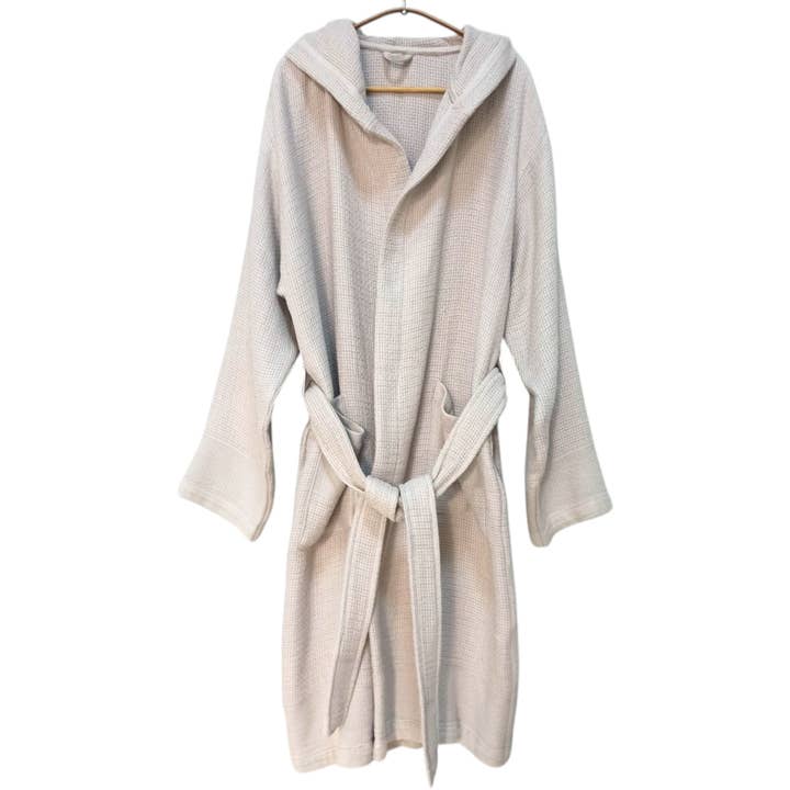 Kikoya - Wholesale Robe - Women's - Stonewash Bathrobe Turkish Cotton LightWeight Hood Quick-dry9