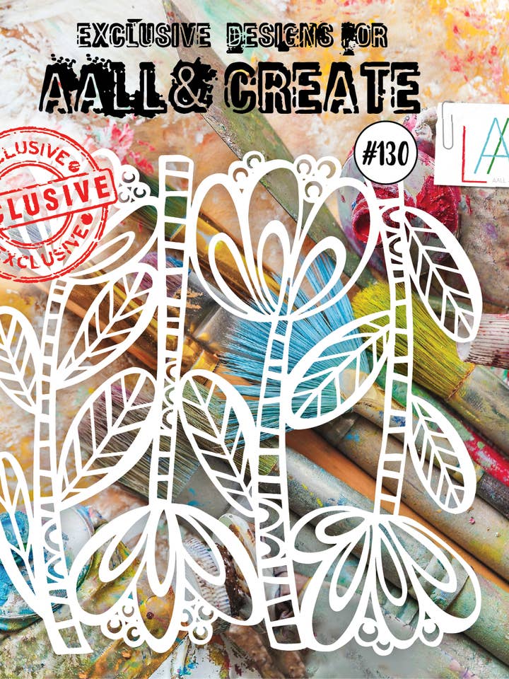 Quattro Fiori - Pochoir 6"x6" #130 pour la vente par AALL AND CREATE